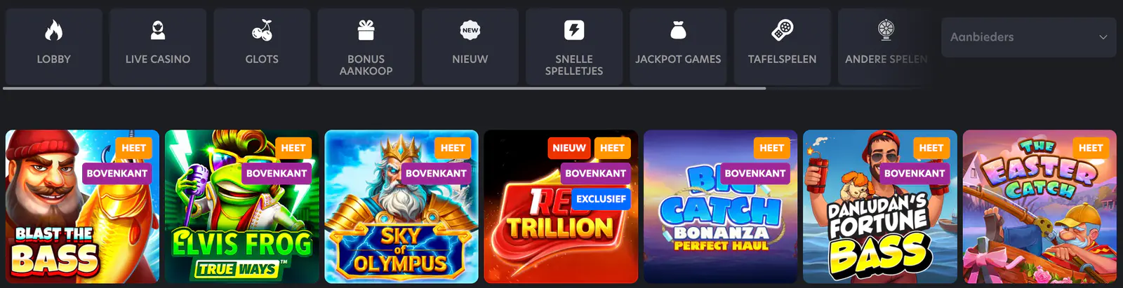 Beste online slots en gokkasten selectie bij 1Red Casino