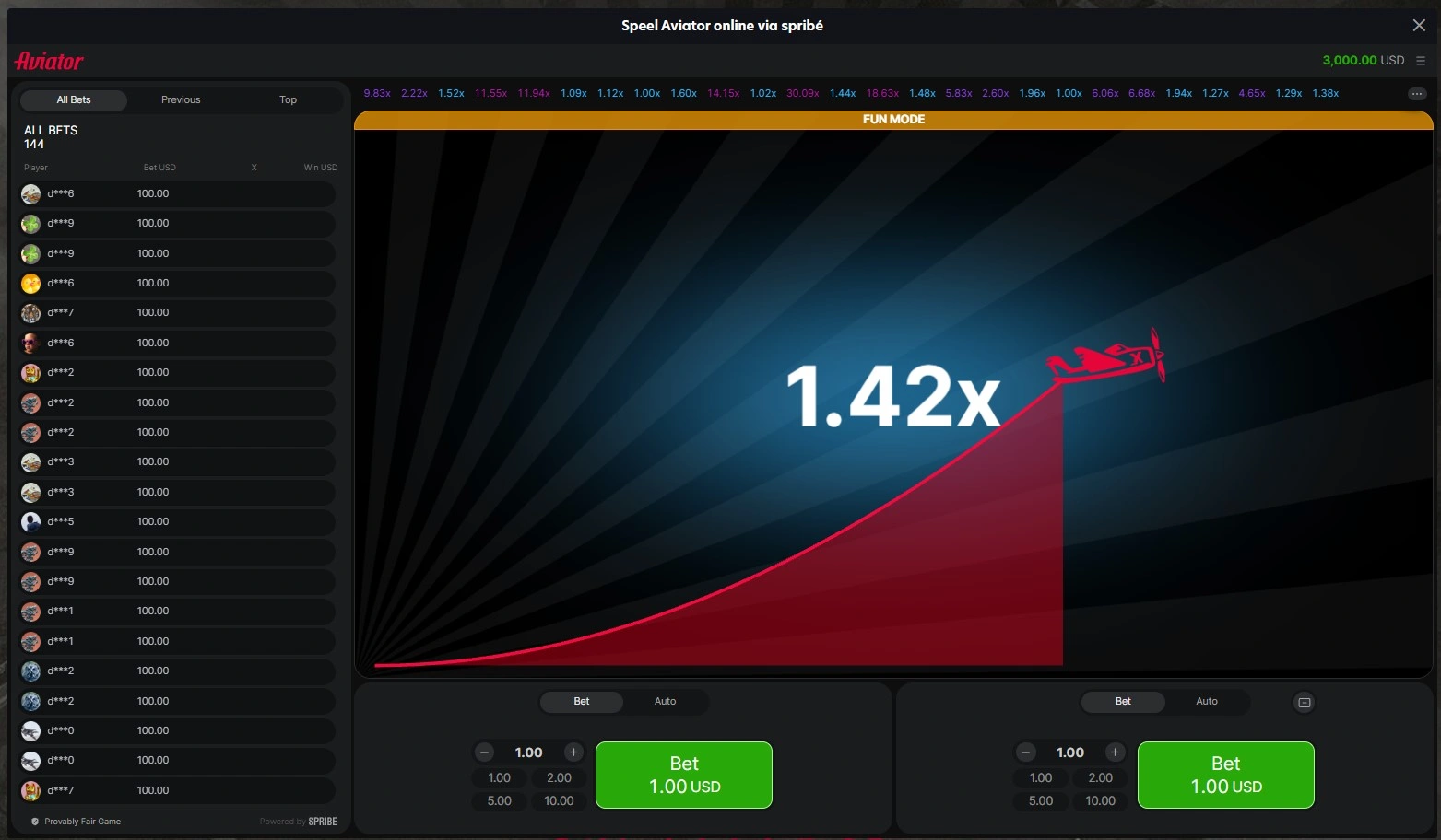 1red Casino plinko minispellen